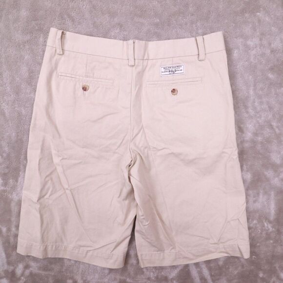 Polo Ralph Lauren‎ Khaki Tan Chino Shorts 10" inseam Cotton Boys Youth Size 18 - Picture 3 of 10